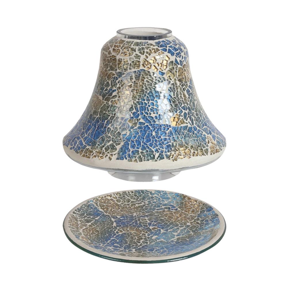 Aroma Blue & Gold Crackle Shade & Tray £17.09
